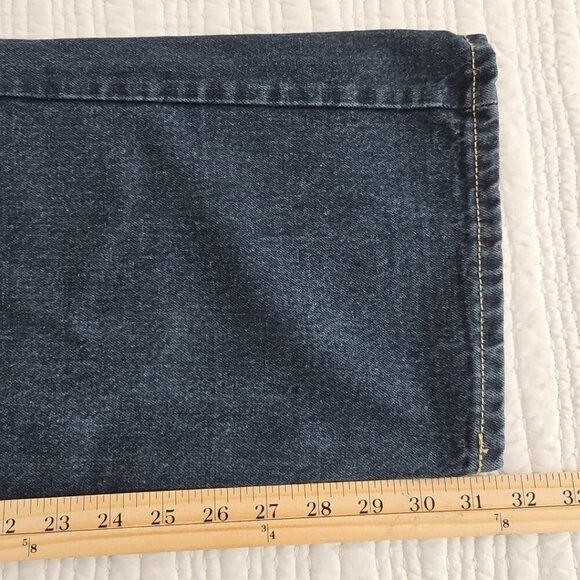Moda Relaxed Fit Jeans Men's 38x32 Straight Leg Medium Rise Dark Wash Stretch` - Picture 9 of 16